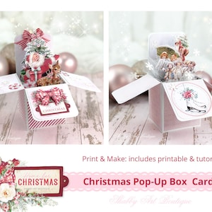 Imprimer et fabriquer : Cartes de Noël Pop-up Box