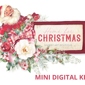 A4 ~ Thuis voor Kerstmis Mini digitale kit