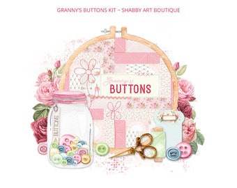 Letter (USA) - Granny's Buttons Digital Kit