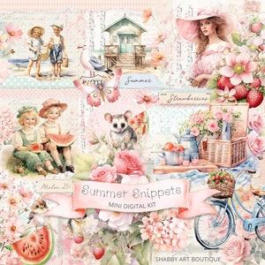 Summer Snippets Mini Digital Kit ~ Tamaño carta (EE. UU. y Canadá)