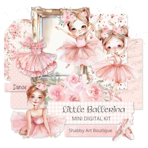 Mini Kit Digital Pequena Bailarina - Papel tamanho Carta