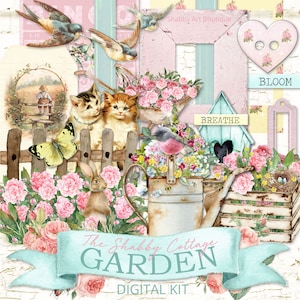 Letter (USA) - The Shabby Cottage Garden Digital Kit
