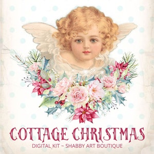 A4 Cottage kerst digitale kit
