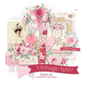 Letter (USA) ~ Vintage Love Digital Kit