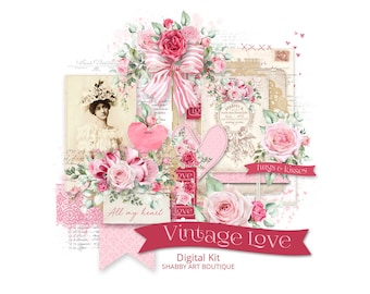 Letter (USA) ~ Vintage Love Digital Kit