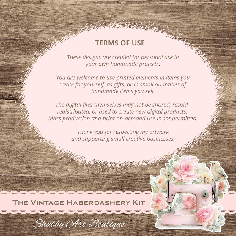 US Letter Vintage Haberdashery Digital Kit, Sewing Ephemera, Lace Bobbins, Button Cards, Printable Papers, Junk Journal, image 8