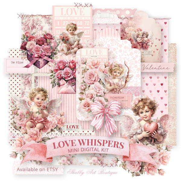 Letter (USA & Canada) - Love Whispers Mini Digital Kit