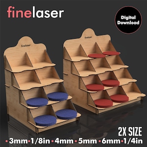 Coasters Display Stand SVG, Laser Cut Files for Glowforge, Retail Counter Display Stand, Digital Download, Laser Display SVG File