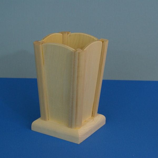 Natural Wood Vase Etsy