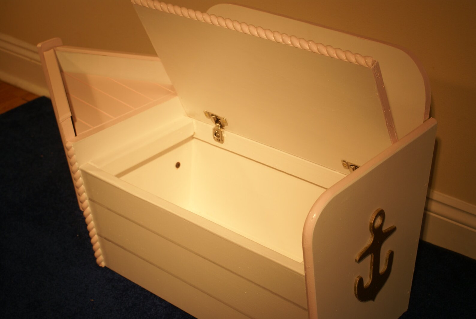 Toy Chest Wooden Toy Box Boat Shaped Wood Toy Chest FREE Etsy