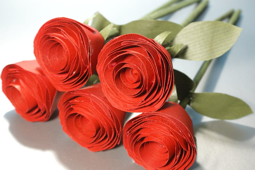 Wood Red Roses, Handmade Gift, Gift for Her, Home Decor, Dried Flowers ...