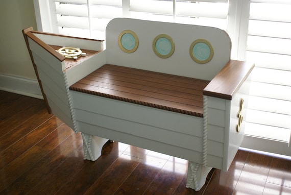 Nautical storage bench discount
