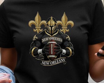 New Orleans Warriors Shirt, Fantasy Warrior Tee, Graphic T-Shirt for Men & Women, Duo fleur-de-lis
