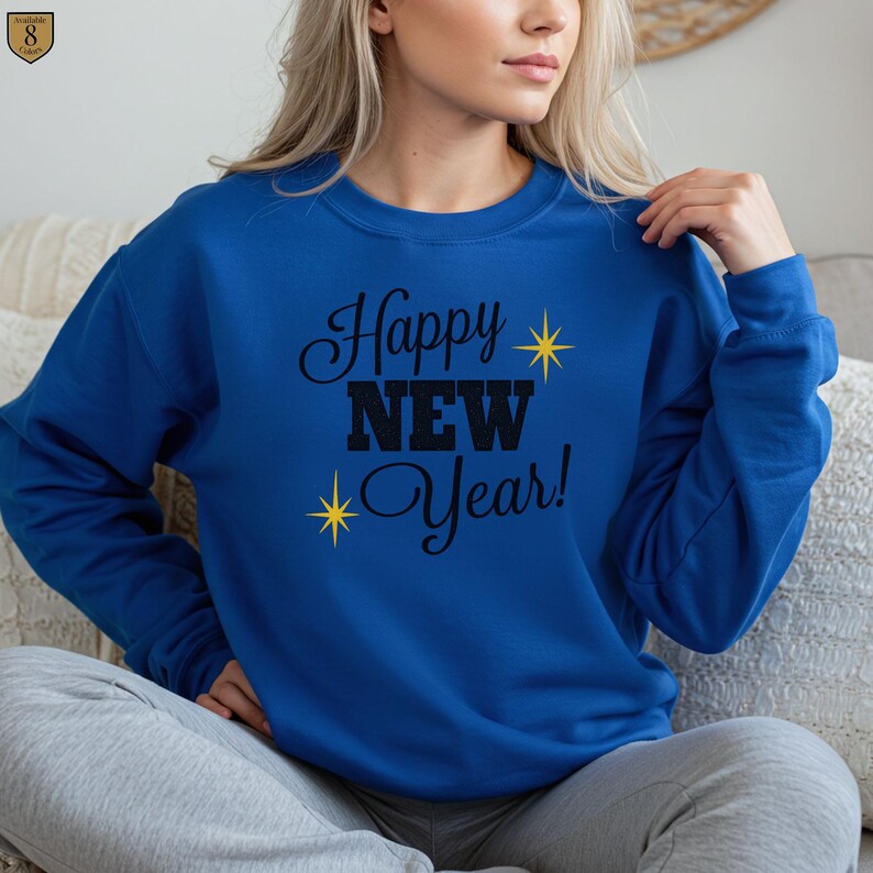 HAPPY NEW YEAR Round Neck Sweatshirt