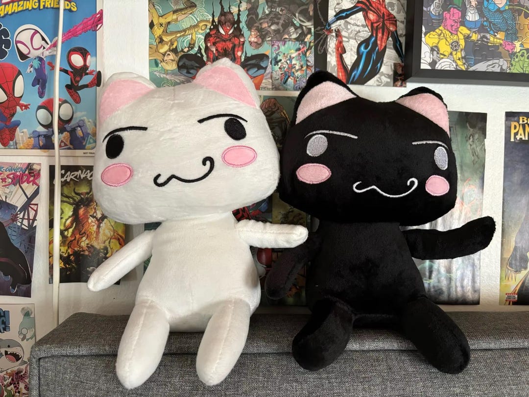 Soft Toy Animated Stuffed Cat Anime Toro Inoue Cat Game Plush