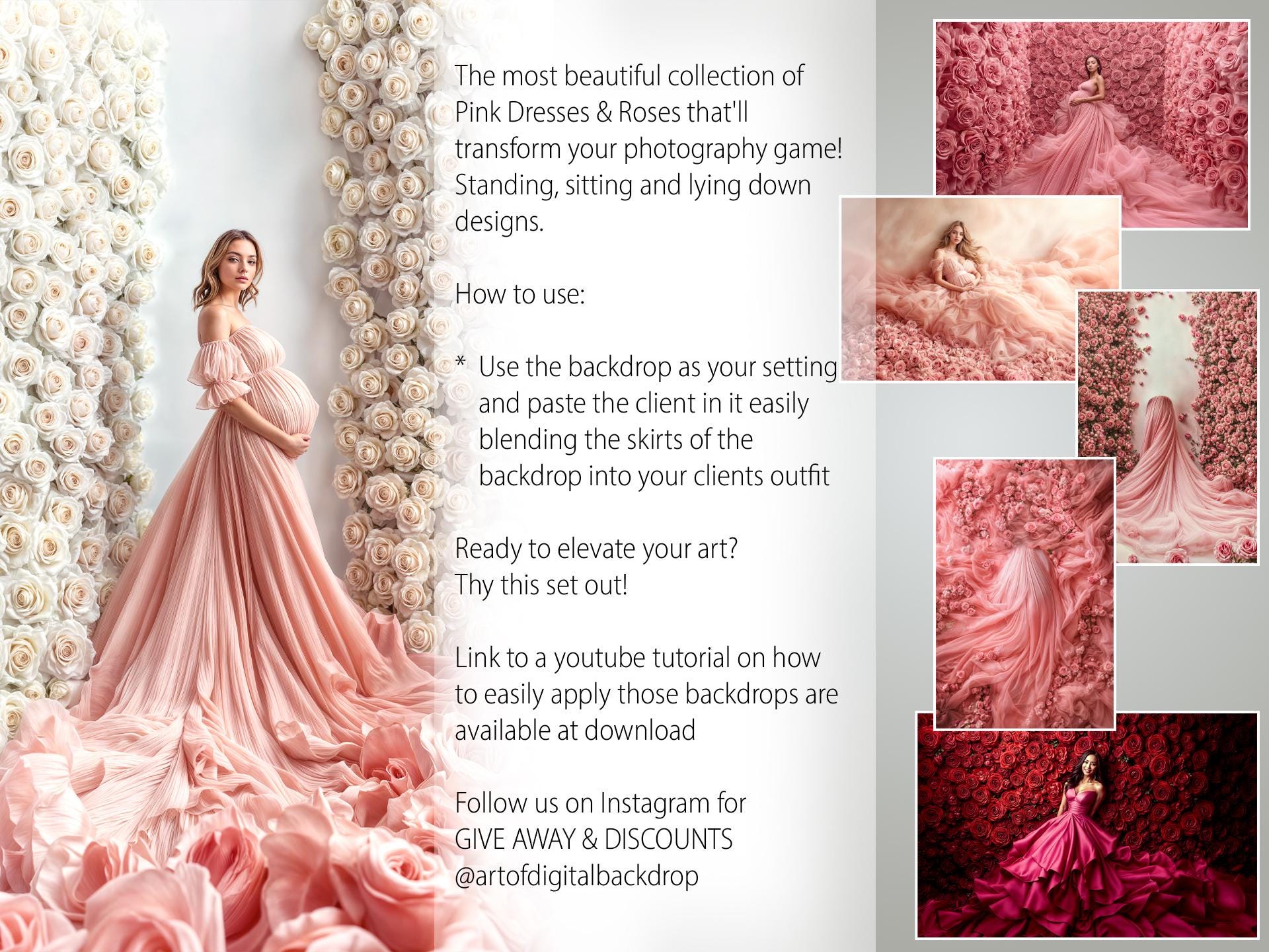 best background for pink dress Lightning Deal #2 Kate Fashion Doll Closet Peach and Burgundy Dress Backdrop Designed by Chain Photography, 8x6ft(2.4x1.8m)