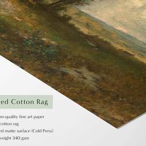 A fine art paper giclèe art print of a moody landscape painting, printed on textured cotton rag paper.