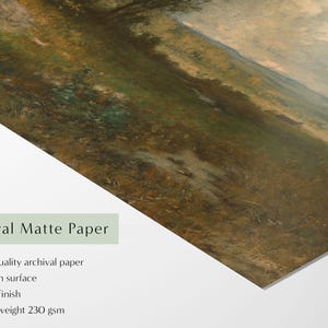 A fine art paper giclèe art print of a moody landscape painting, printed on archival matte paper.