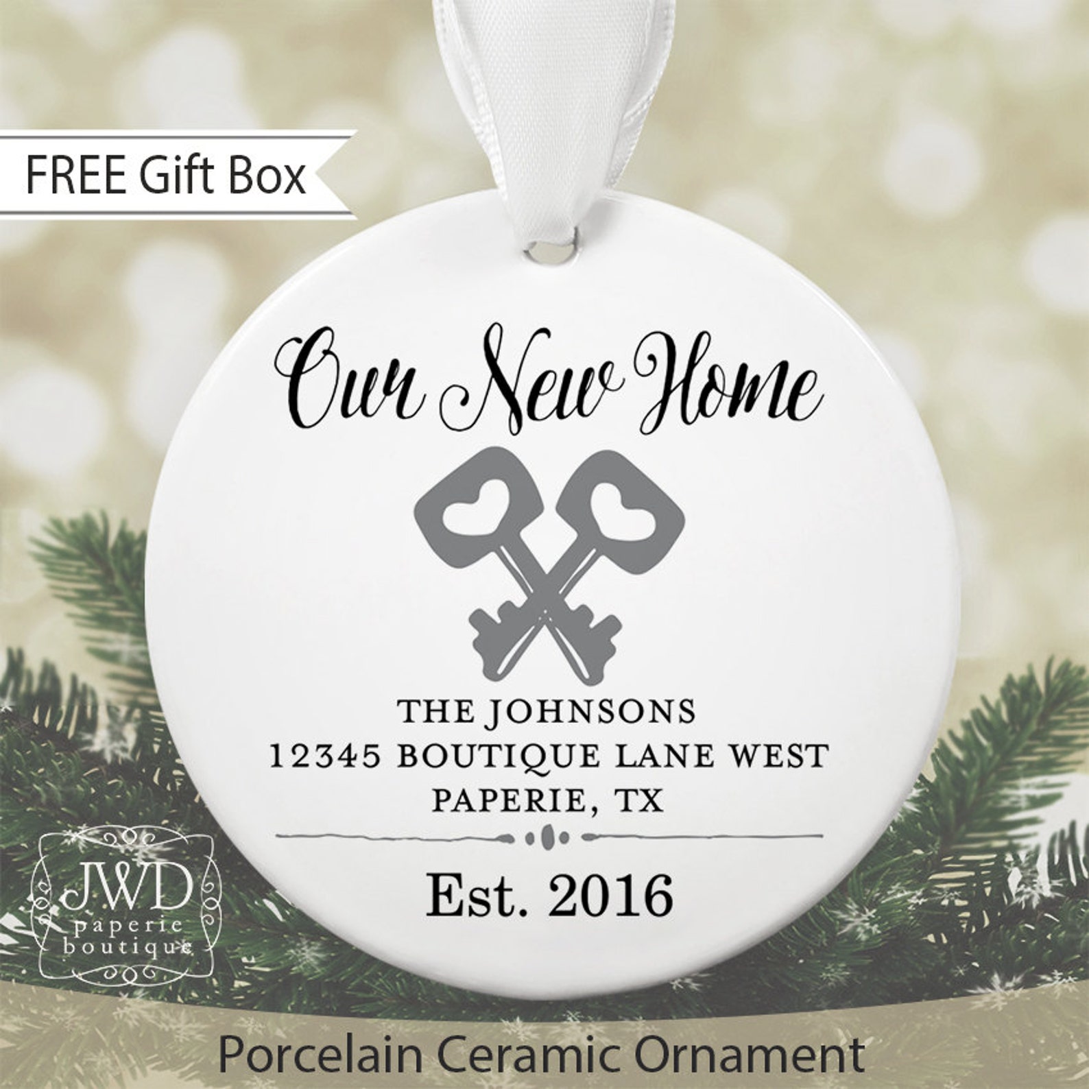 New Home Ornament Personalized New Home Christmas Ornament New Etsy