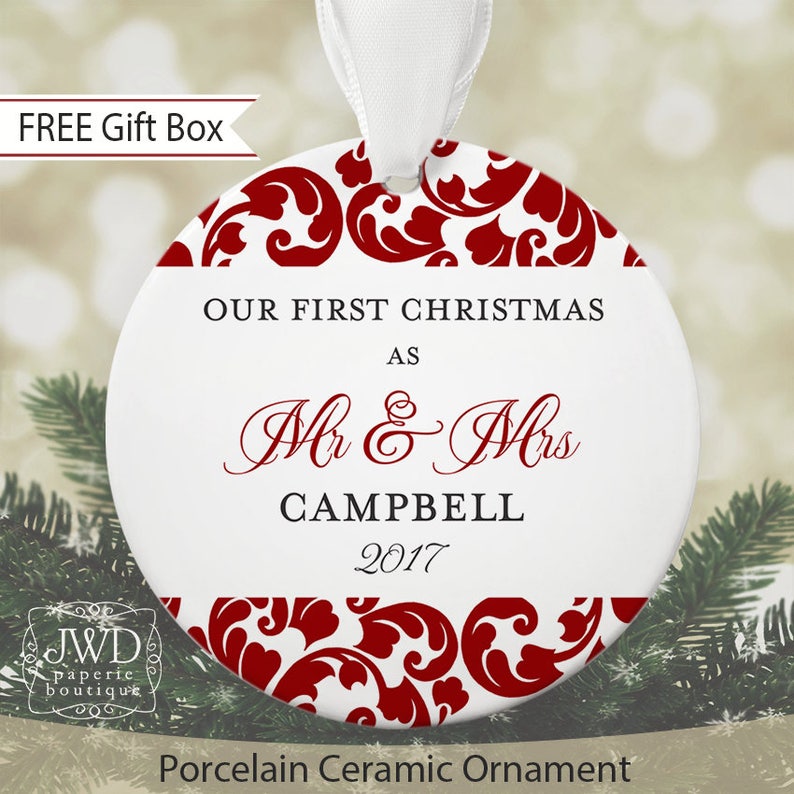 Our First Christmas As Mr And Mrs Ornament 