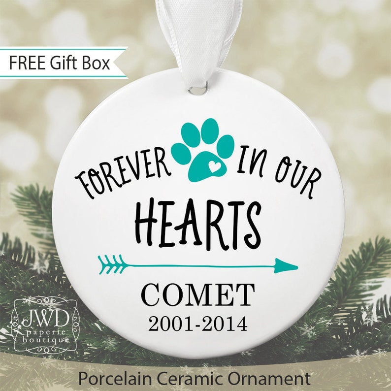 Dog Memorial Ornament Pet Loss Personalized Dog Ornament Pet Remembrance Ornament Dog Keepsake Christmas Ornament Custom Dog Gift OR15MG image 1