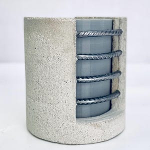 Handcrafted Concrete Succulent Planter: Modern Steel Accent Pot