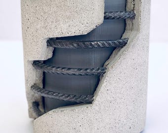 Vetplantenbak van beton en staal — Industriële pot voor binnen en buiten, handgemaakt cadeau voor huisdecoratie
