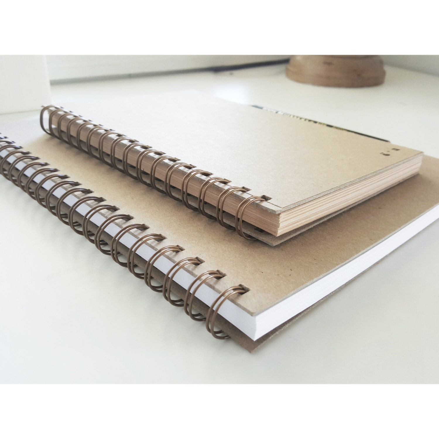 Handmade Kraft Spiral Notebook Writing Journal Diary Binder with Recy…