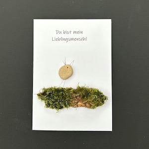 Stone picture - pebble picture - handmade - You are my favorite person - 13x18 on pebble art on heavy cardboard without frame