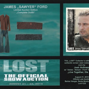 Lost Serie - original costume card - Prop -  Lost TV Show - Josh Holloway als James "Sawyer " Ford - auf 195 Stück limitierte Sammleredition