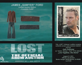 Lost series - original costume card - Prop - Lost TV Show - Josh Holloway as James &quot;Sawyer &quot; Ford - collector&#39;s edition limited to 195 pieces