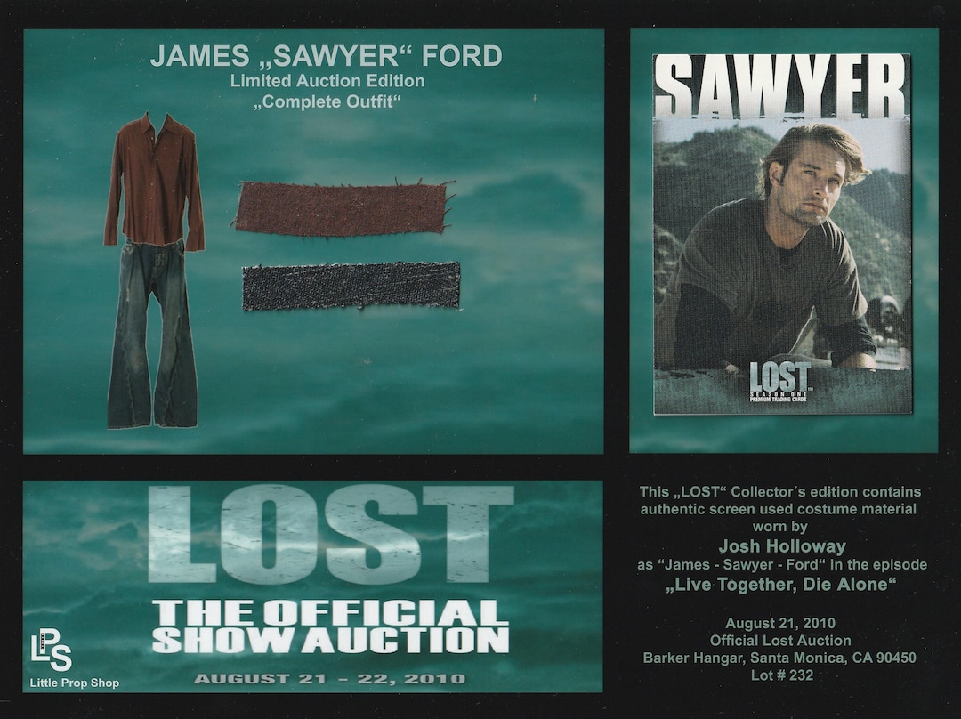 Lost Series Original Costume Card Prop Lost TV Show Josh