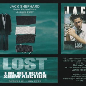 Lost Serie - original costume card - Prop von Matthew Fox als Jack Shephard- auf weltweit 99 Stück limitierte Sammleredition Lost TV Show