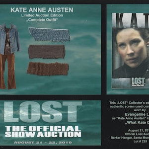 Lost Serie - original costume card - Prop - Evangeline Lilly als Kate Anne Austen - auf 99 Stück limitierte Sammleredition  - Lost TV Show