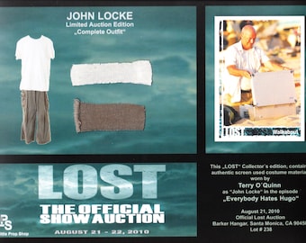 Lost series - original costume card - Prop - Terry O&#39;Quinn as John Locke - collector&#39;s edition limited to 195 pieces TV series - Lost TV Show
