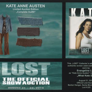 Lost Serie - original costume card - Prop - Evangeline Lilly als Kate Anne Austen - auf 99 Stück limitierte Sammleredition  - Lost TV Show
