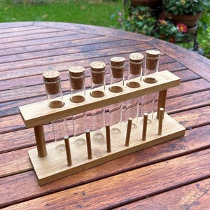 spice rack with test tubes without spices