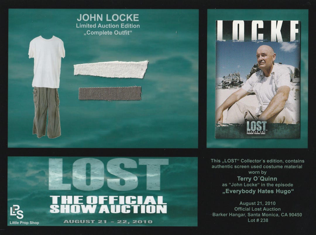Lost Series Original Costume Card Prop Terry O'quinn as John