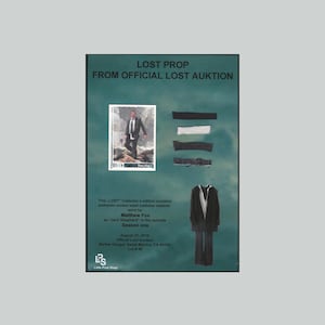 Lost TV Show - original costume card - Prop von Matthew Fox als Jack Shephard- auf weltweit 195 Stück limitiert in A4 Lost Serie