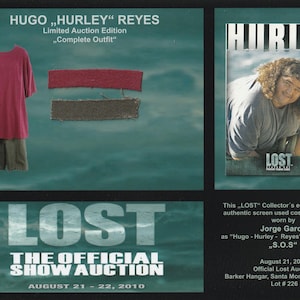Lost Serie - original costume card  Prop Jorge Garcia als Hugo "Hurley" Reyes  auf weltweit 99 Stück limitierte Sammleredition Lost TV Show