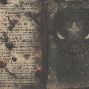 12 Book of Shadows Pages Dark Magic Templates, Blank Grimoire Pages, Spell Book, Wicca, Witchcraft, Printable, Digital Download BOS
