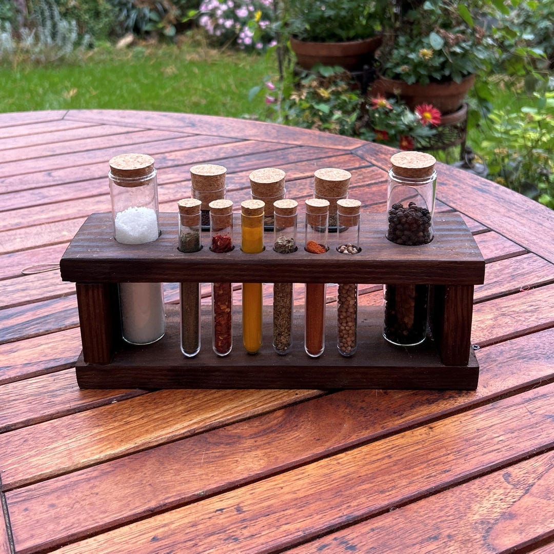 Spice Rack With Test Tubes - Etsy