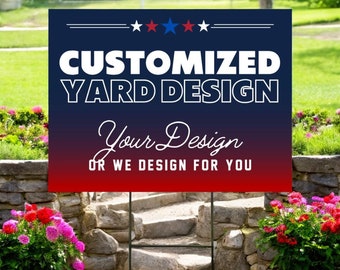 Custom Yard Signs for Garden Decor, Personalized Stake Name Sign for Yard Decor