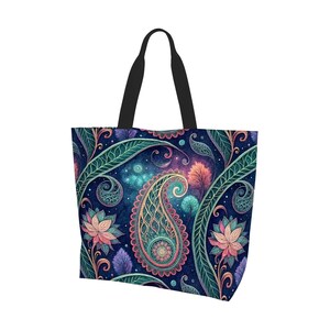 Chic and Functional: Large Capacity Paisley Tote for Her