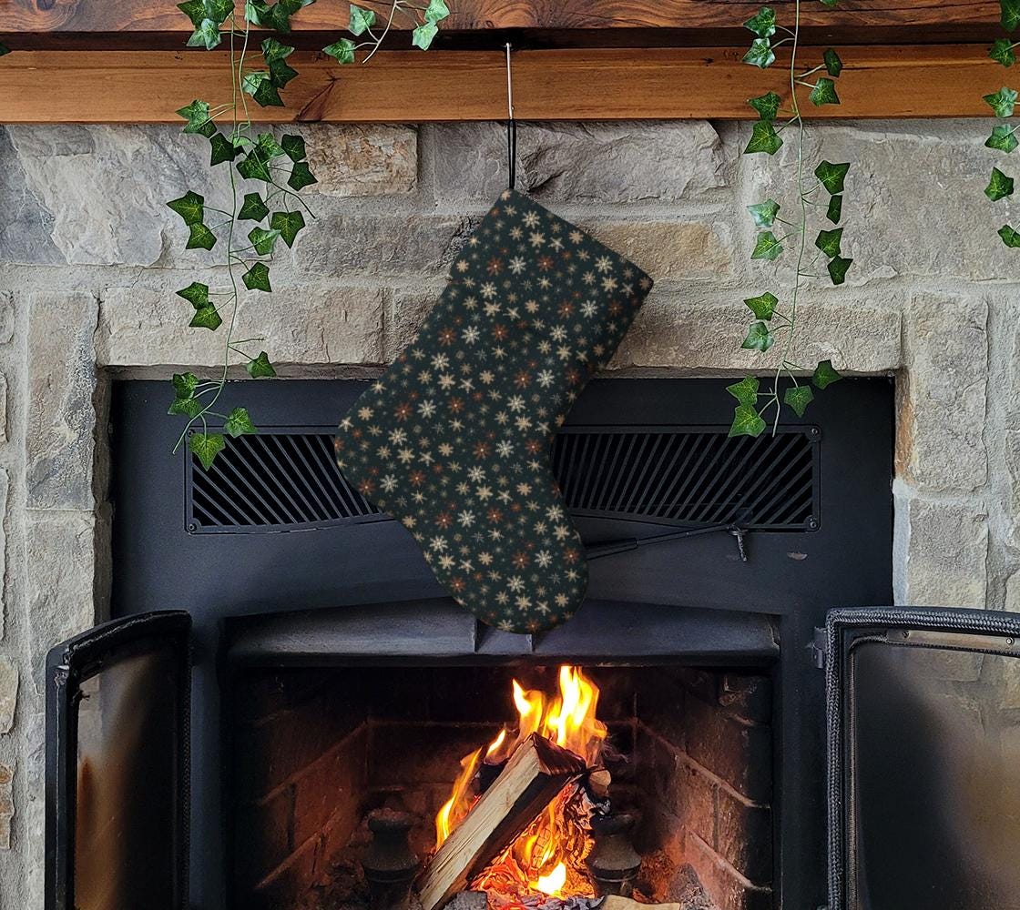 Cute Colored Snowflakes Christmas Stocking - Etsy