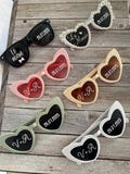 Personalized heart glasses for weddings / bachelorette parties product logo