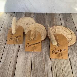 Tischschildchen zur Hochzeit mit Vornamen