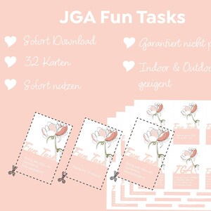 JGA Fun Task - JGA games, JGA game, hen party, party game, printables, print your own party game, instant print