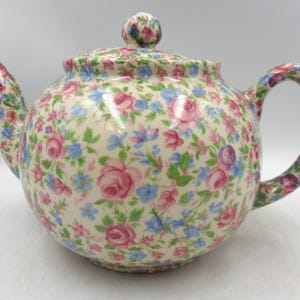 Théière 6 tasses en Emily Chintz Design par Heron Cross Pottery
