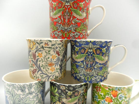 Set of 6 William Morris Assorted Design Palace Mugs - Etsy